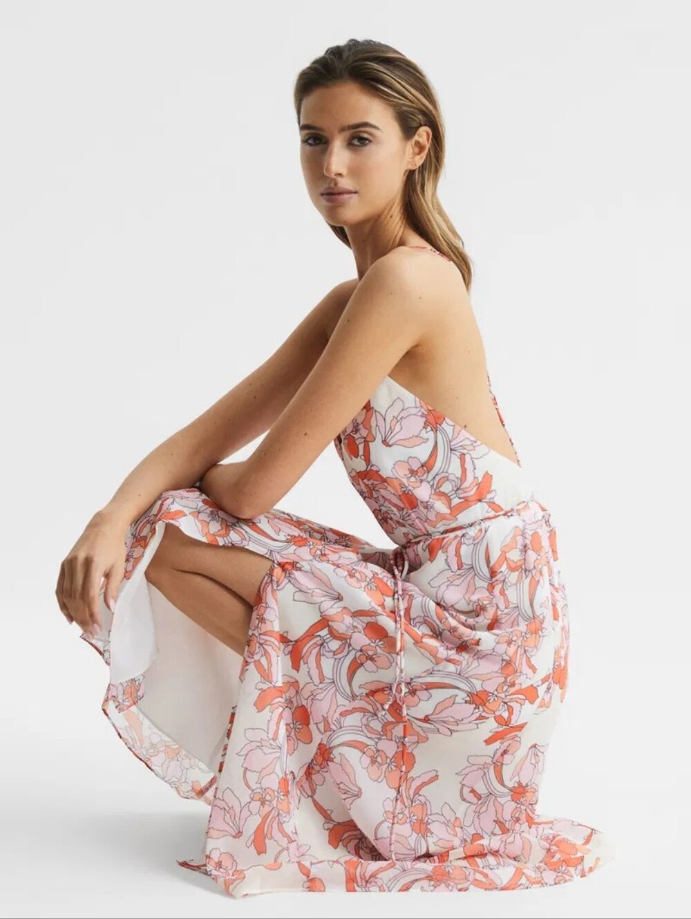 NWT REISS | $265 Pippa Floral Midi Dress - Picture 2 of 8
